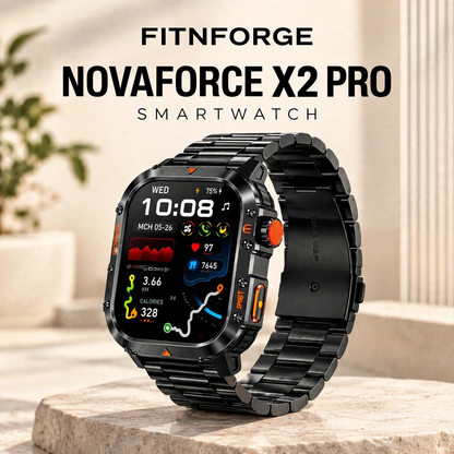 FitnForge X2 Pro rugged smartwatch - front view