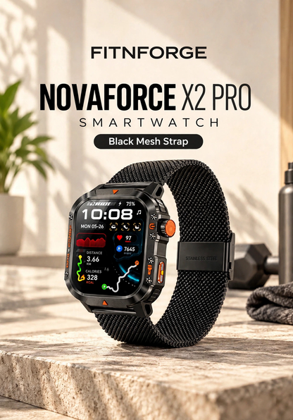 FitnForge X2 Pro smartwatch - side view with display